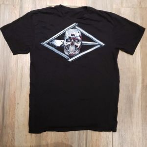 Black Skull Sword Tee Shirt Short Sleeve